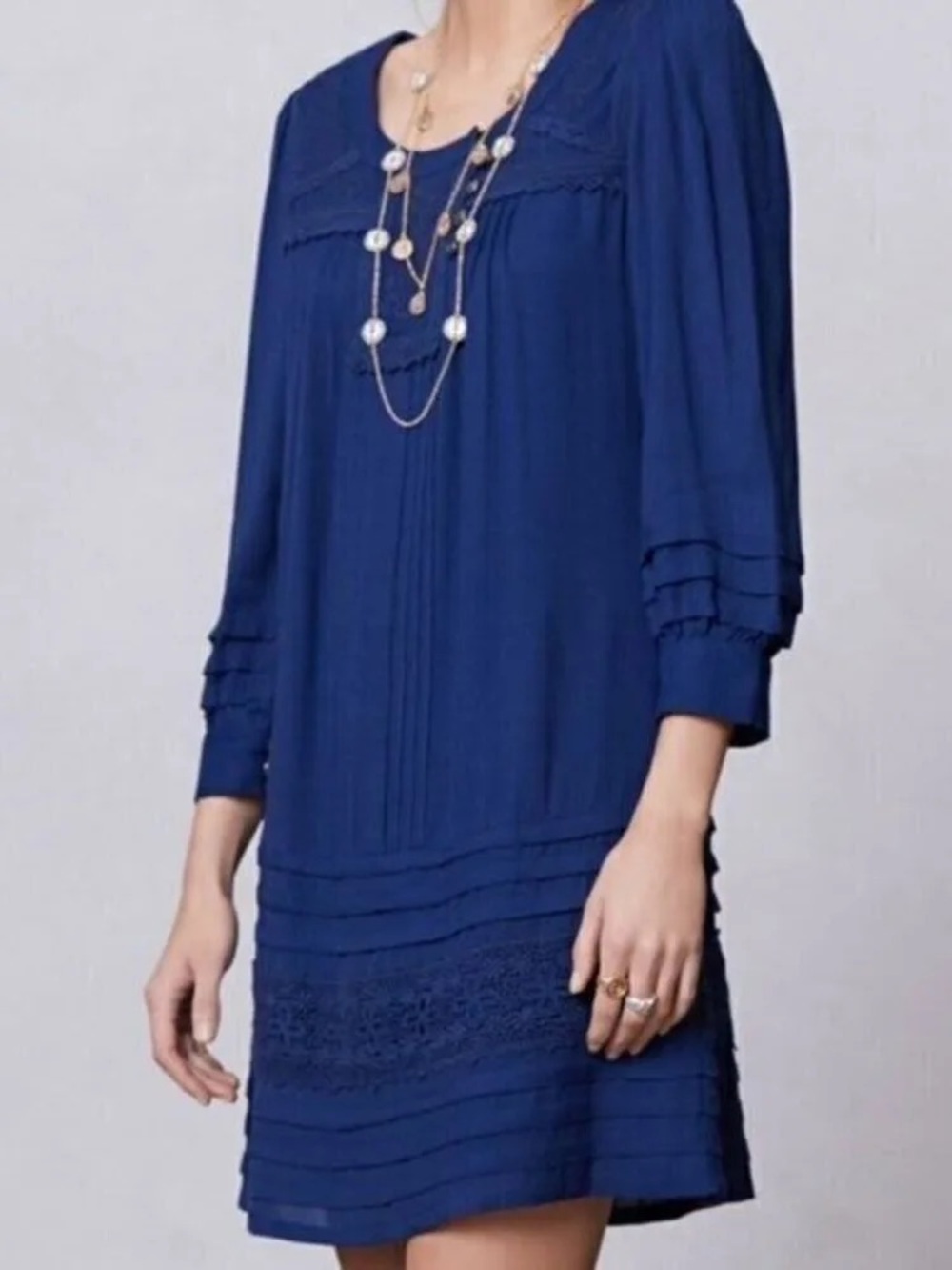 Anthropologie Navy Blue Asymmetrical Women’s Dress